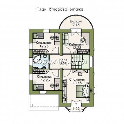 Проекты домов Альфаплан - «Стелла»- компактный дом для маленького участка - превью плана проекта №2