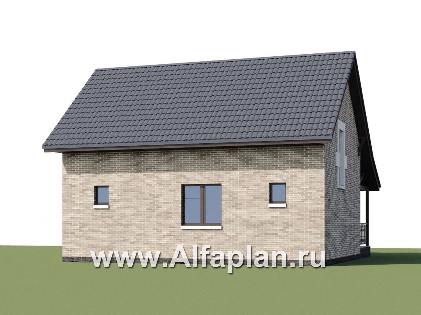 Проекты домов Альфаплан - Баня с бильярдной в мансарде - дополнительное изображение №1