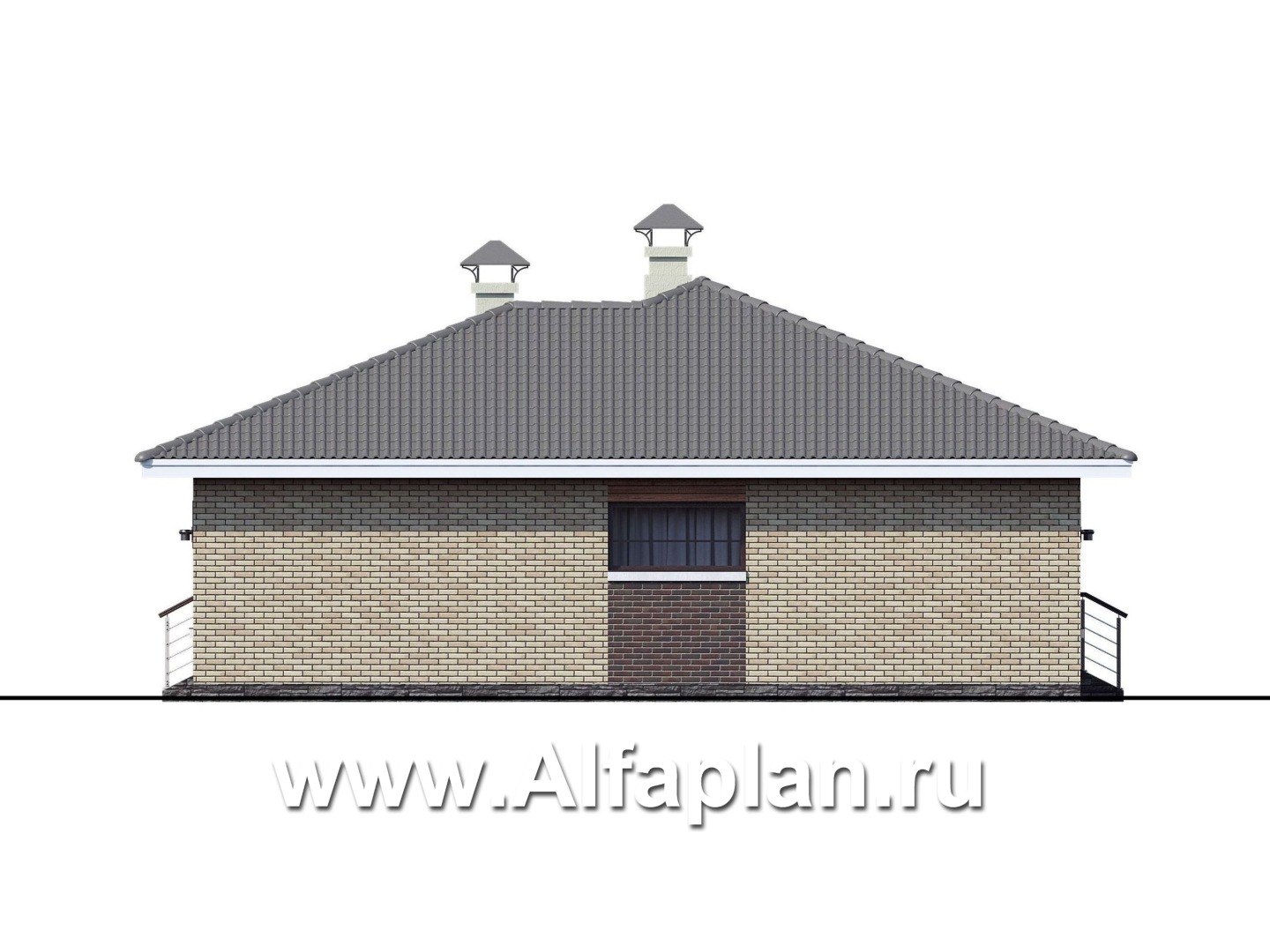 Проекты домов Альфаплан - «Вуокса» - стильный коттедж с комфортной планировкой - изображение фасада №2