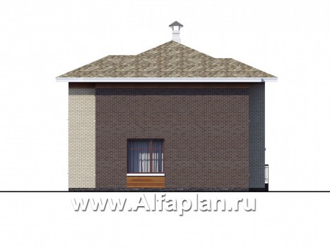 Проекты домов Альфаплан - "Реверс" - проект двухэтажного дома, с четырьмя спальными комнатами - превью фасада №2