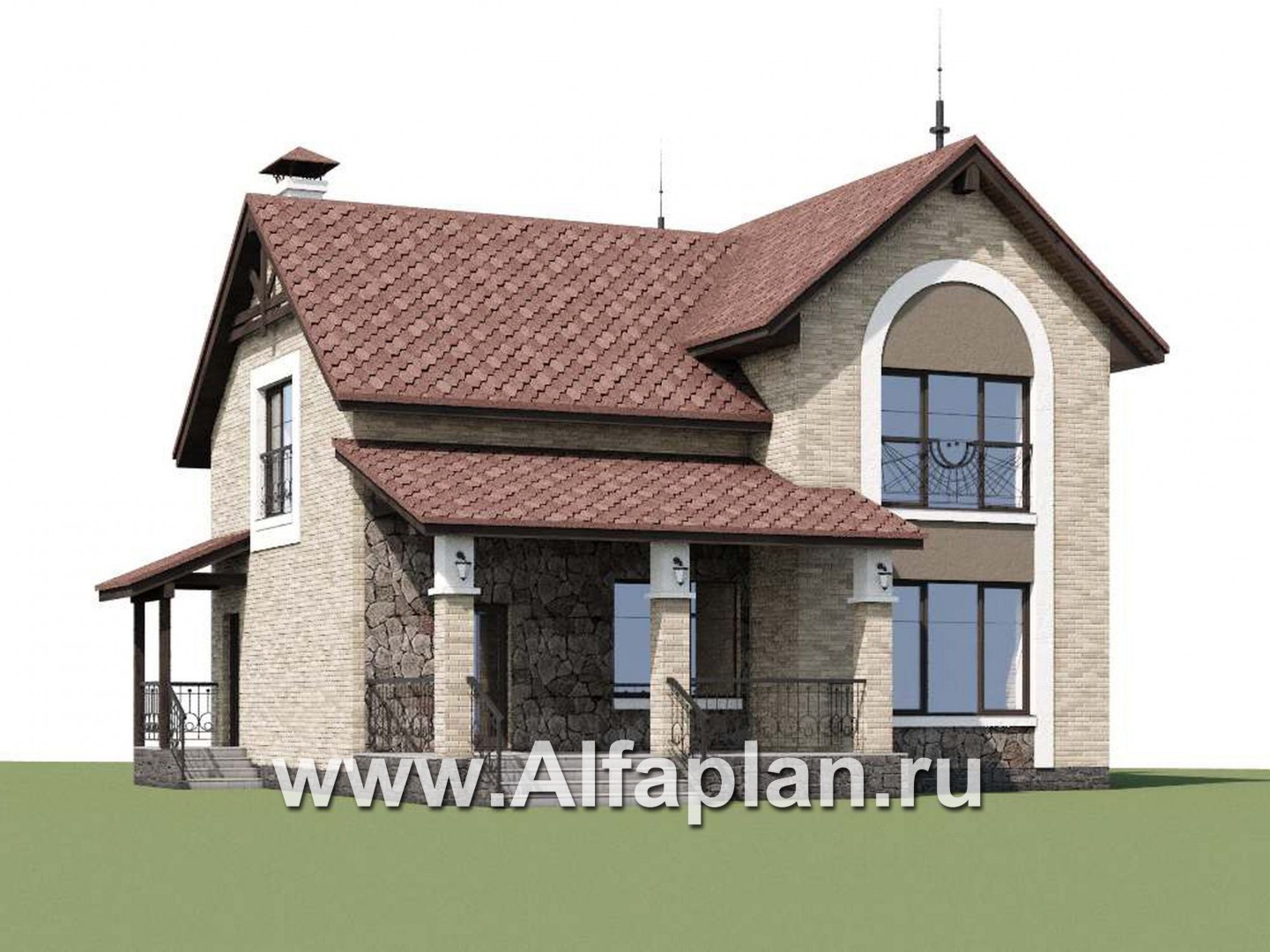 Проекты домов Альфаплан - «Огни залива» - проект дома с открытой планировкой - дополнительное изображение №1