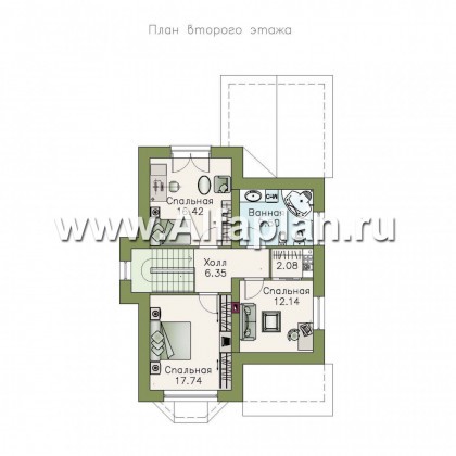Проекты домов Альфаплан - «Примавера» - компактный загородный дом - превью плана проекта №2
