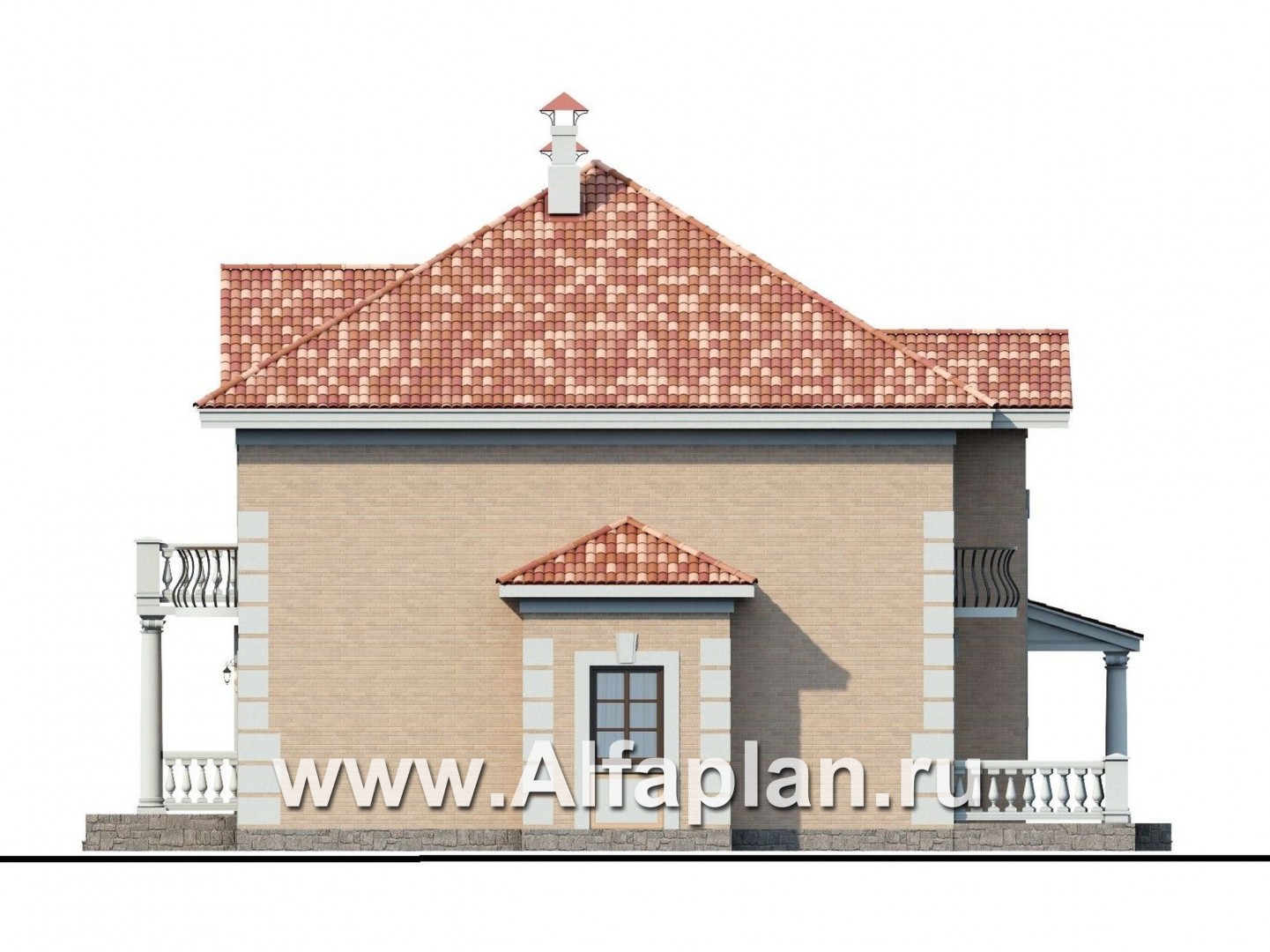 Проекты домов Альфаплан - «Апраксин» -  дом с аристократическим характером - изображение фасада №2