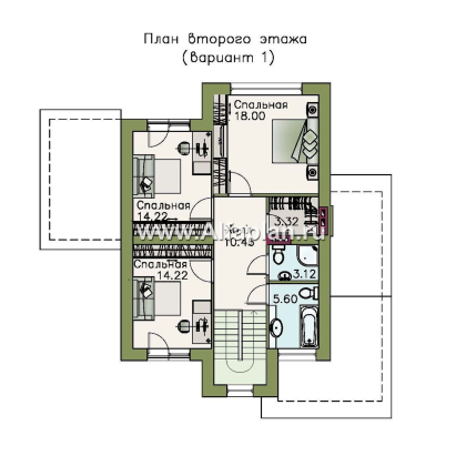 Проекты домов Альфаплан - «Скандинавия» - современный дом с удобным планом - превью плана проекта №2