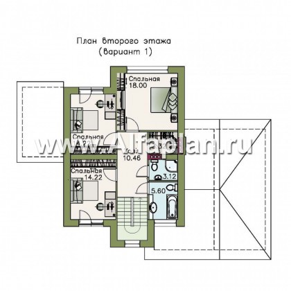Проекты домов Альфаплан - «Скандинавия» - современный коттедж с удобной планировкой - превью плана проекта №2