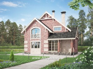 Проекты домов Альфаплан - «Новая пристань» - дом из газобетона для удобной загородной жизни - превью основного изображения
