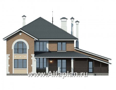 Проекты домов Альфаплан - 137B-S+288B-S - превью фасада №4