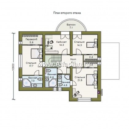 Проекты домов Альфаплан - «Суперстилиса» - удобный дом с рациональной планировкой - превью плана проекта №2