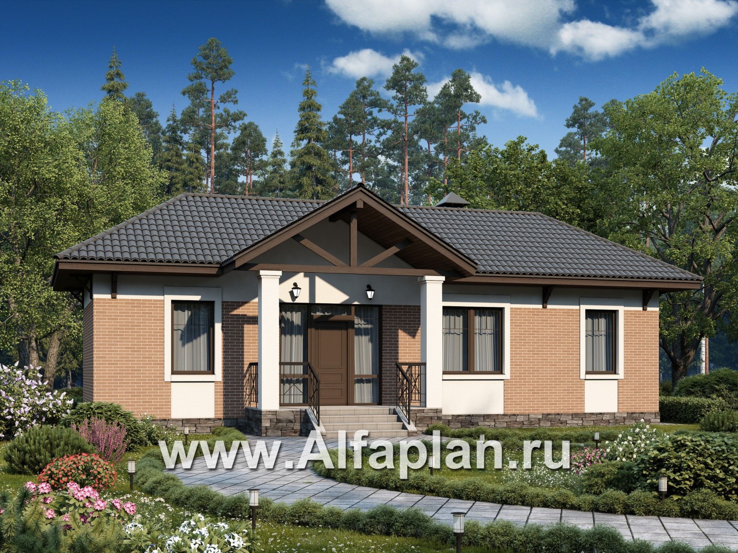 Проекты домов Альфаплан - Сауна  и гостевой дом - основное изображение