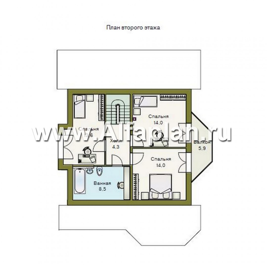 Проекты домов Альфаплан - «Стиль»  - экономичный коттедж с подвалом - изображение плана проекта №3