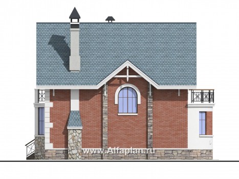 Проекты домов Альфаплан - «Стелла»- компактный дом для маленького участка  - превью фасада №2
