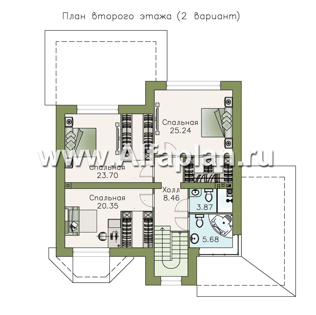 Проекты домов Альфаплан - «Оазис» - уютный коттедж с  комфортной планировкой - изображение плана проекта №3