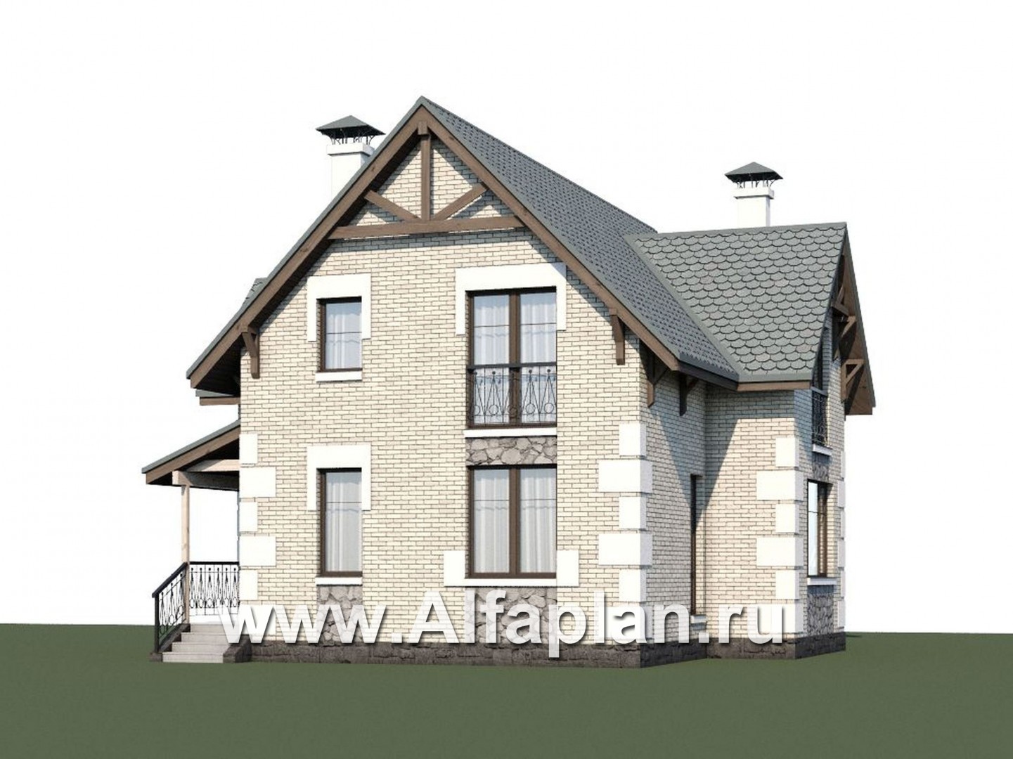 Проекты домов Альфаплан - «Малая Родина» - компактный и комфортный загородный дом - дополнительное изображение №1