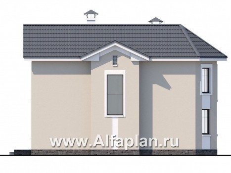 Проекты домов Альфаплан - «Веста» - небольшой удобный дом - превью фасада №3