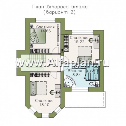Проекты домов Альфаплан - «Веста» - небольшой удобный дом - превью плана проекта №3