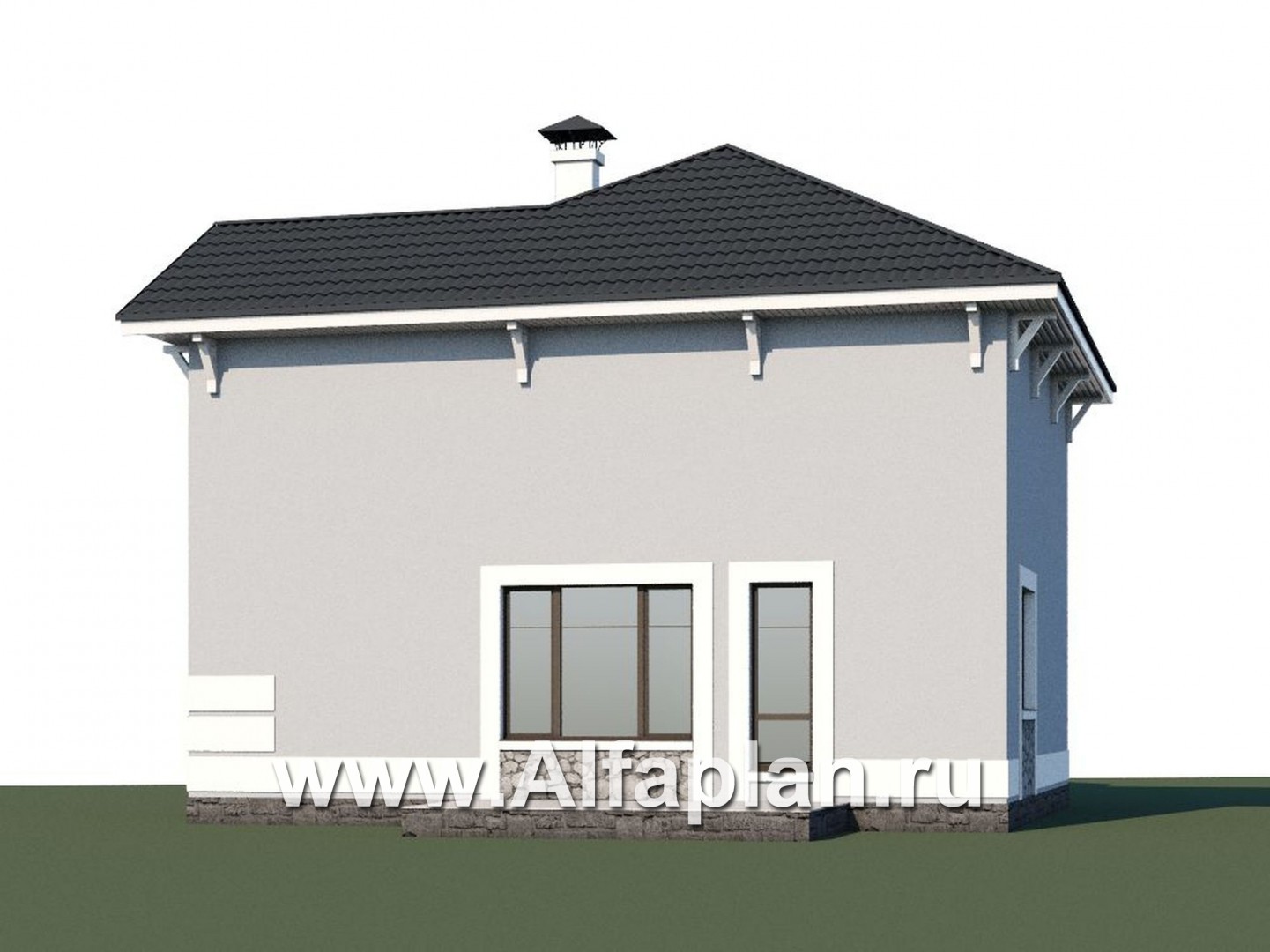 Проекты домов Альфаплан - «Линия жизни»  - удобный дом для небольшой семьи - дополнительное изображение №1