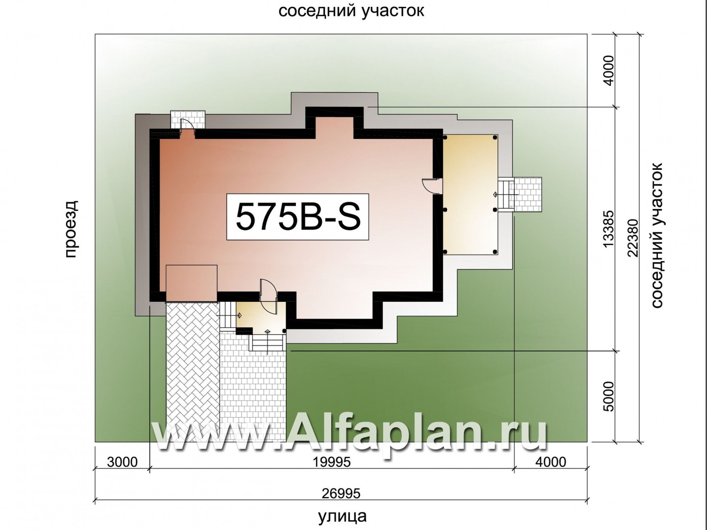Проекты домов Альфаплан - «Клипер» - комфортный палн дома, двускатная крыша - дополнительное изображение №1