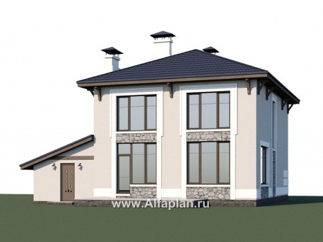 Проекты домов Альфаплан - «Смарт» - проект дувухэтажного дома из газоблоков - превью дополнительного изображения №1