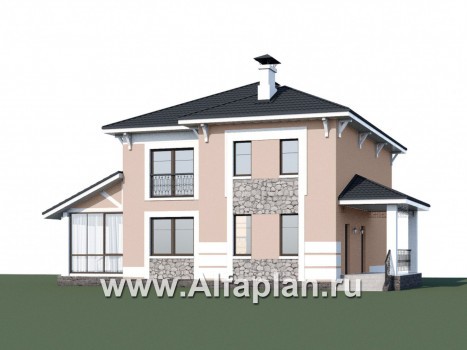 Проекты домов Альфаплан - «Счастье рядом» - двухэтажный дом с комфортной планировкой - превью дополнительного изображения №1