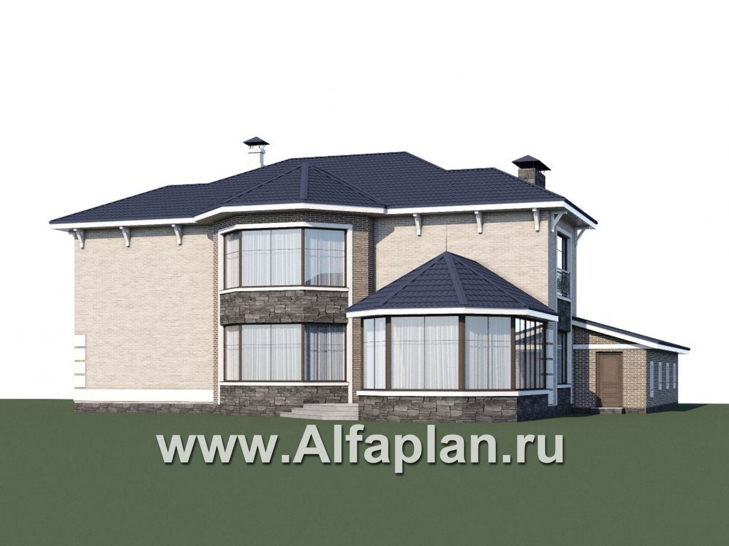 Проекты домов Альфаплан - «Воронцов» - комфортабельная вилла для большой семьи - дополнительное изображение №1