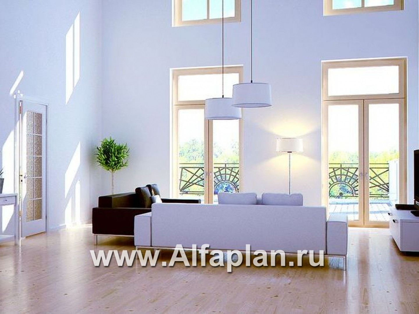 Проекты домов Альфаплан - «Поместье» - элитный коттедж в классическом стиле - дополнительное изображение №4