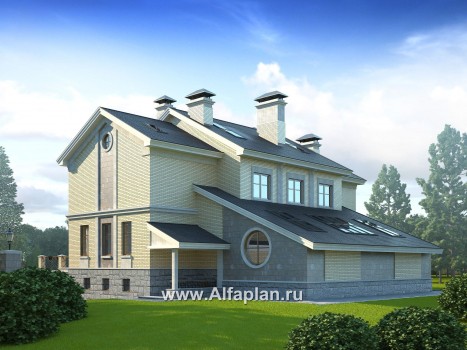 Проекты домов Альфаплан - «Поместье» - элитный коттедж в классическом стиле - превью дополнительного изображения №1