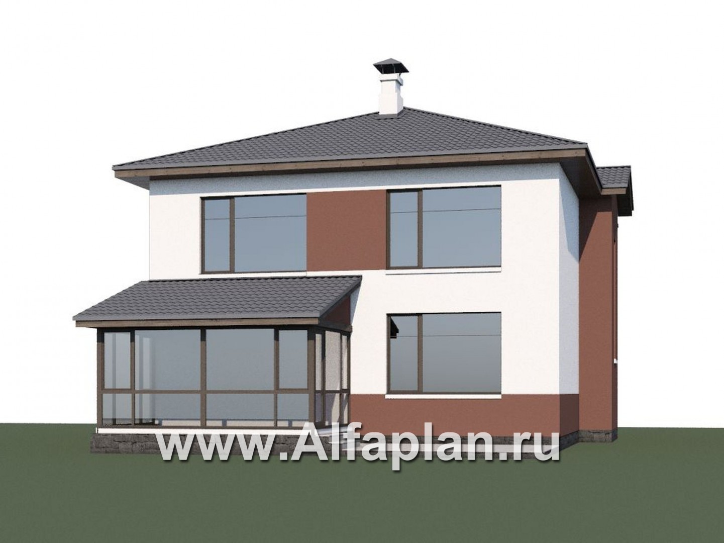 Проекты домов Альфаплан - «Выбор» - экономичный и комфортный современный дом - дополнительное изображение №1