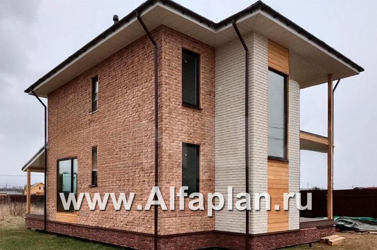 Проекты домов Альфаплан - «Рациональ» - компактный коттедж с полным по высоте вторым этажом - дополнительное изображение №3