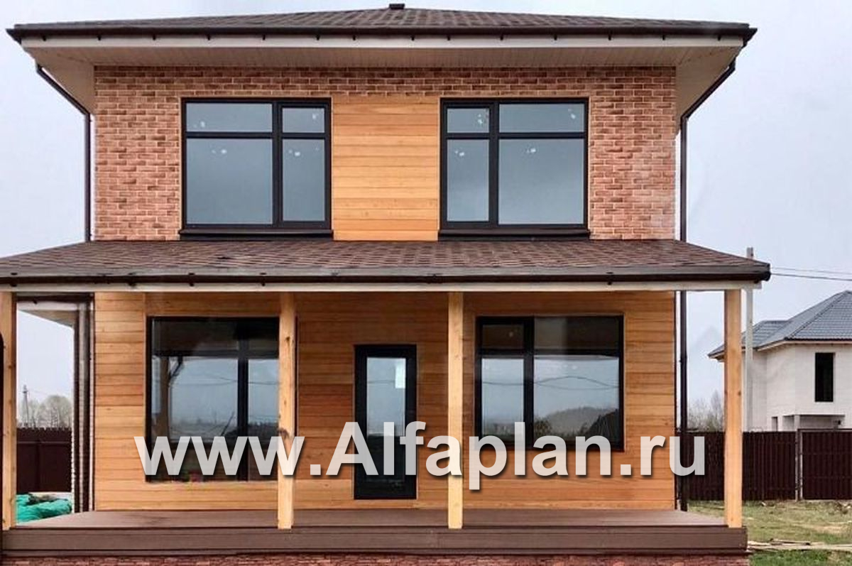 Проекты домов Альфаплан - «Рациональ» - компактный коттедж с полным по высоте вторым этажом - дополнительное изображение №4