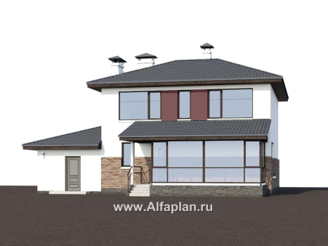 Проекты домов Альфаплан - «Орбита» - современный и удобный компактный дом - превью дополнительного изображения №1