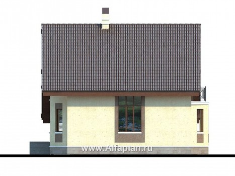 Проекты домов Альфаплан - «Регенсбург» - проект коттеджа в немецкой традиции - превью фасада №2