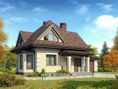 Проекты домов Альфаплан - Проект экономичного дома с гаражом - превью дополнительного изображения №1