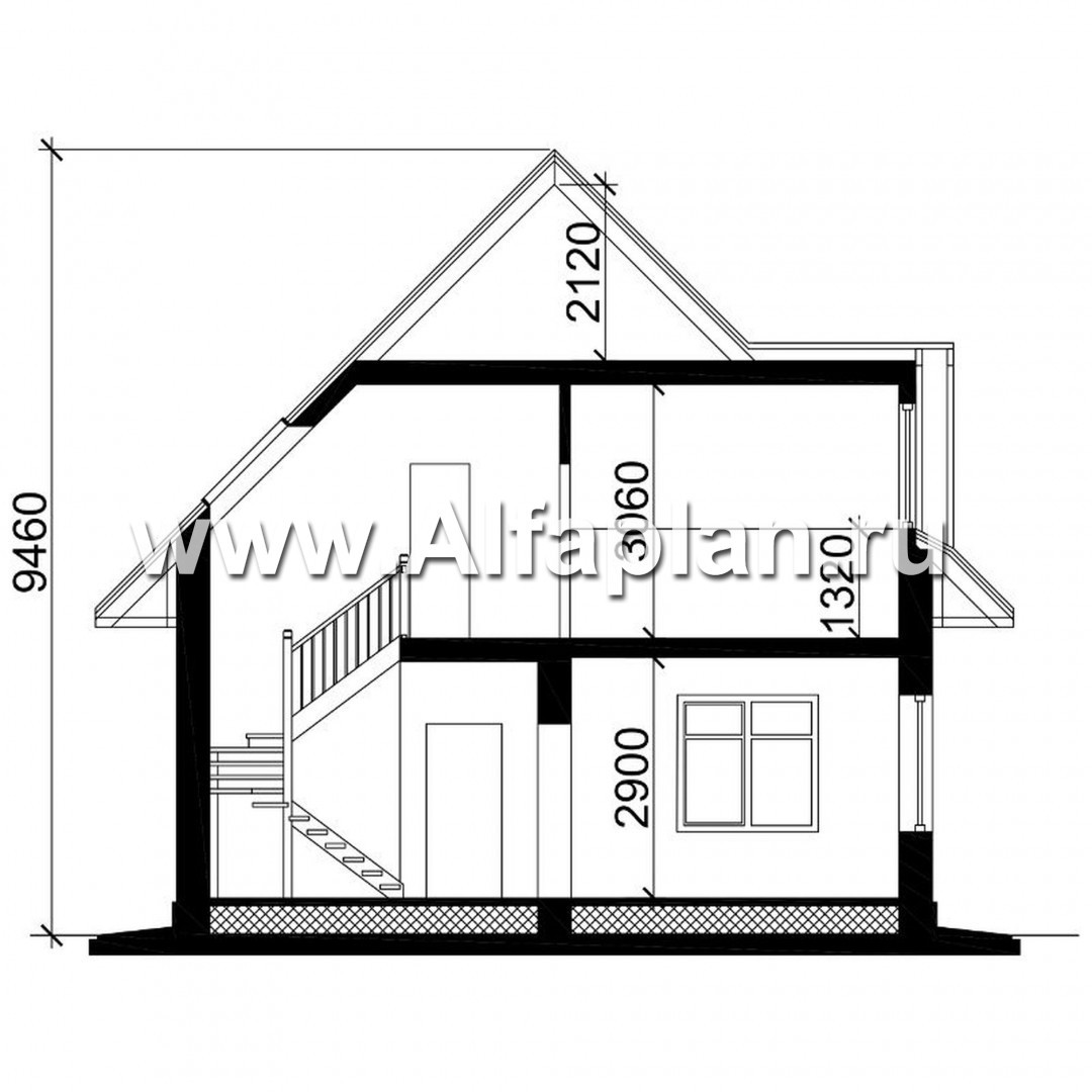 Проекты домов Альфаплан - Проект компактного и вместительного  загородного дома - изображение плана проекта №3