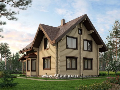 Проекты домов Альфаплан - Проект деревянного дома для комфортного отдыха - превью дополнительного изображения №1