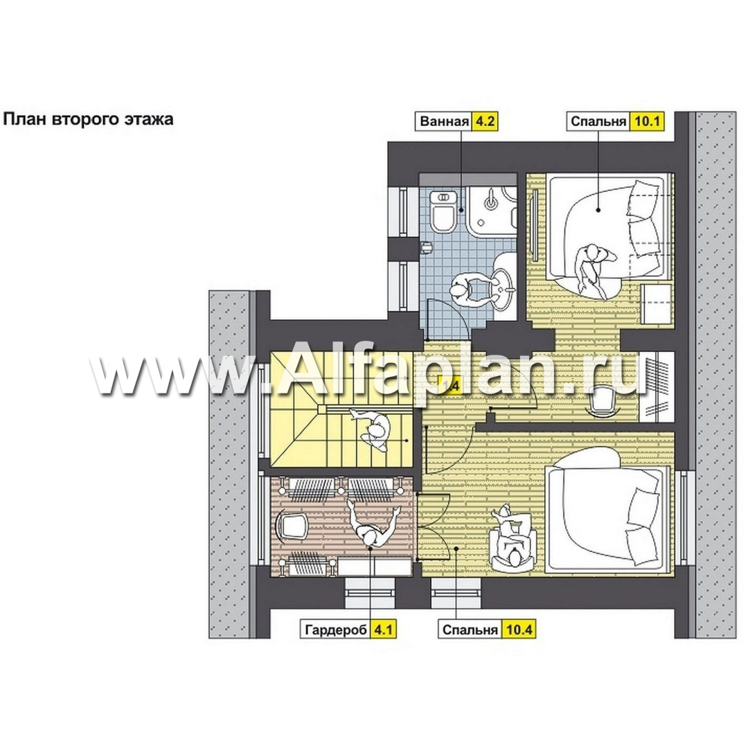 Проекты домов Альфаплан - Компактный дом с цоколем - план проекта №3