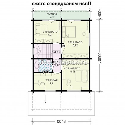 Проекты домов Альфаплан - Проект небольшого удобного загородного дома - превью плана проекта №2