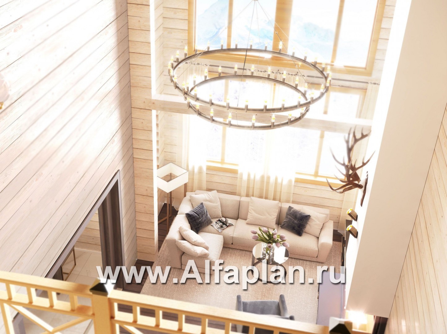 Проекты домов Альфаплан - Комфортабельный дом из бруса - дополнительное изображение №4