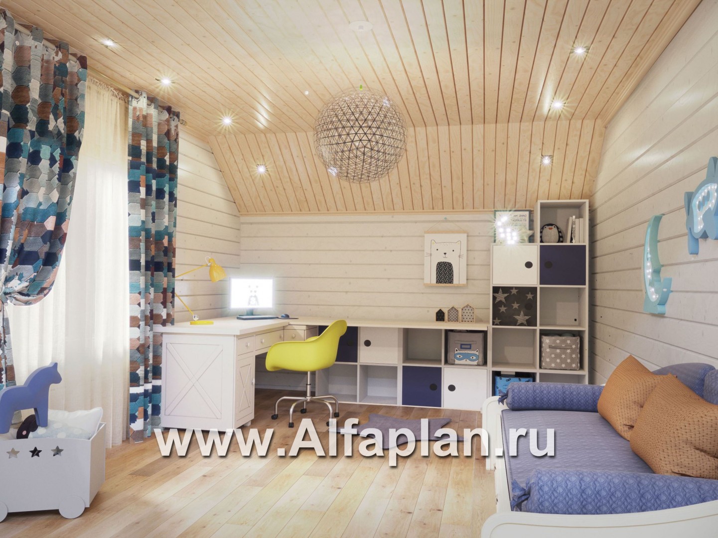 Проекты домов Альфаплан - Комфортабельный дом из бруса - дополнительное изображение №8