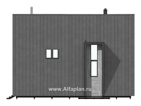 Проекты домов Альфаплан - Каркасный дом-шалаш - прекрасный дом для отдыха - превью фасада №2