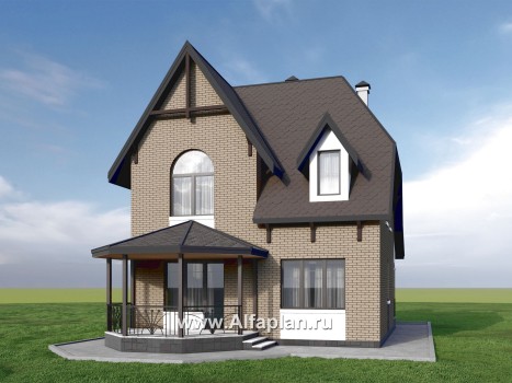 Проекты домов Альфаплан - Проект двухэтажного дома с эркером - превью дополнительного изображения №2