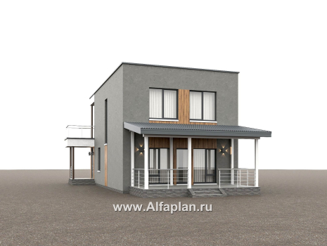 «Викинг» - проект дома, 2 этажа, с сауной и с террасой, в стиле хай-тек - превью дополнительного изображения №3
