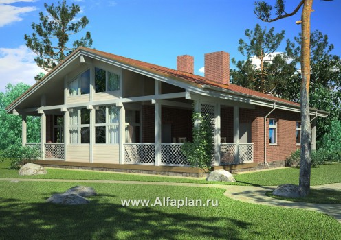 Проекты домов Альфаплан - Каркасный загородный дом для большой семьи - превью дополнительного изображения №1