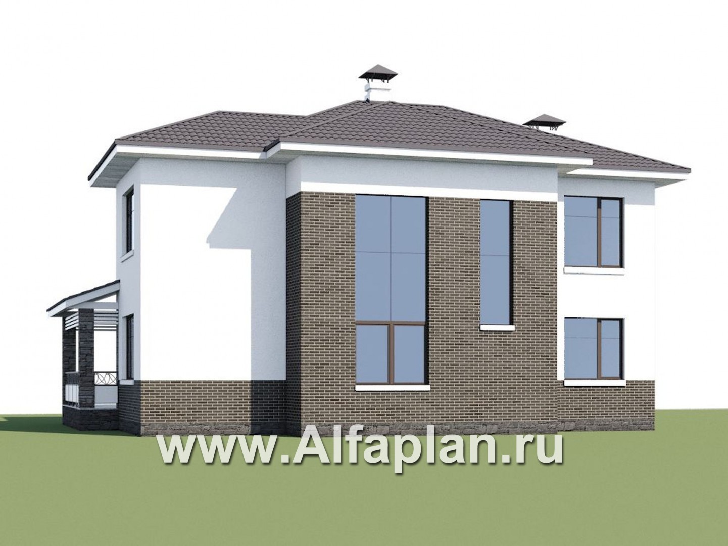 Проекты домов Альфаплан - «Статский советник» - комфортабельный коттедж в современном стиле - дополнительное изображение №1