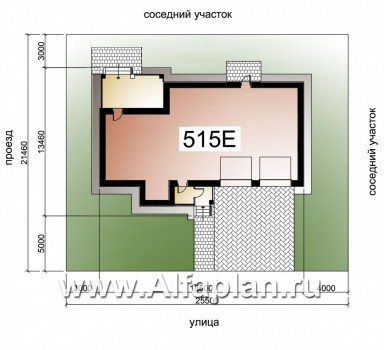 Проекты домов Альфаплан - «Виконт»- двухэтажный дом с большим гаражом и отличной планировкой - превью дополнительного изображения №1