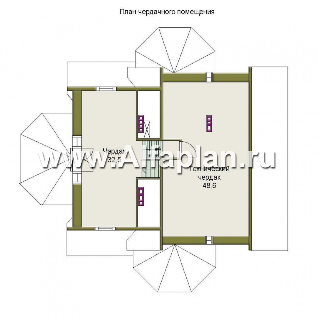 Проекты домов Альфаплан - «Каменный остров» - особняк бизнес-класса - изображение плана проекта №4