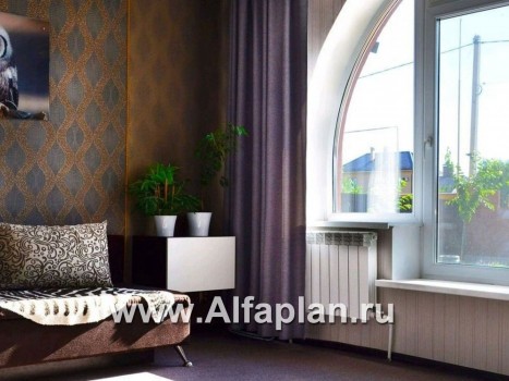 Проекты домов Альфаплан - «Солярис» - загородный дом с двусветной гостиной - превью дополнительного изображения №7