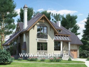 Проекты домов Альфаплан - «Суперстилиса» - удобный дом с рациональной планировкой - превью основного изображения