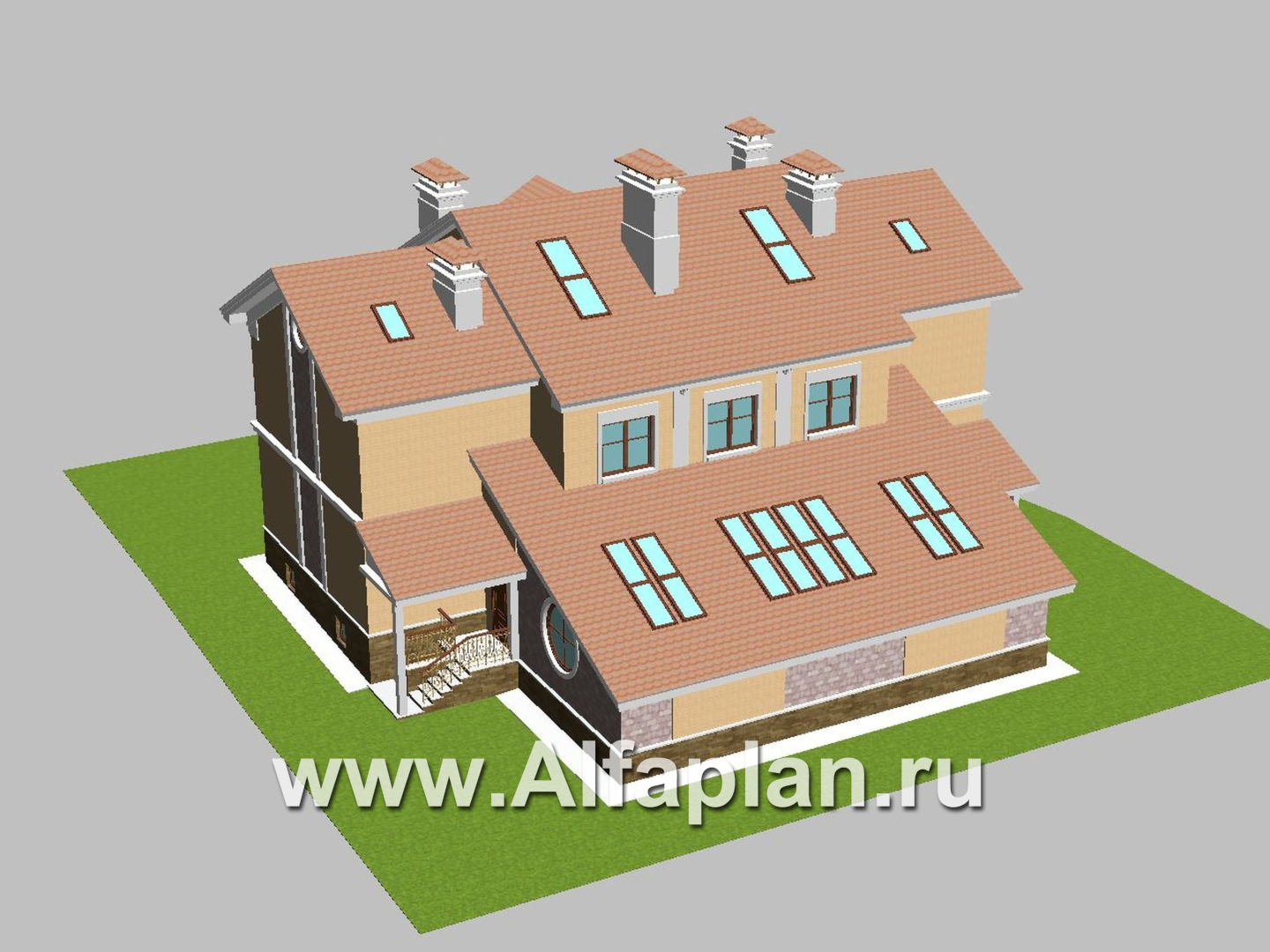 Проекты домов Альфаплан - «Поместье» - элитный коттедж в классическом стиле - дополнительное изображение №4