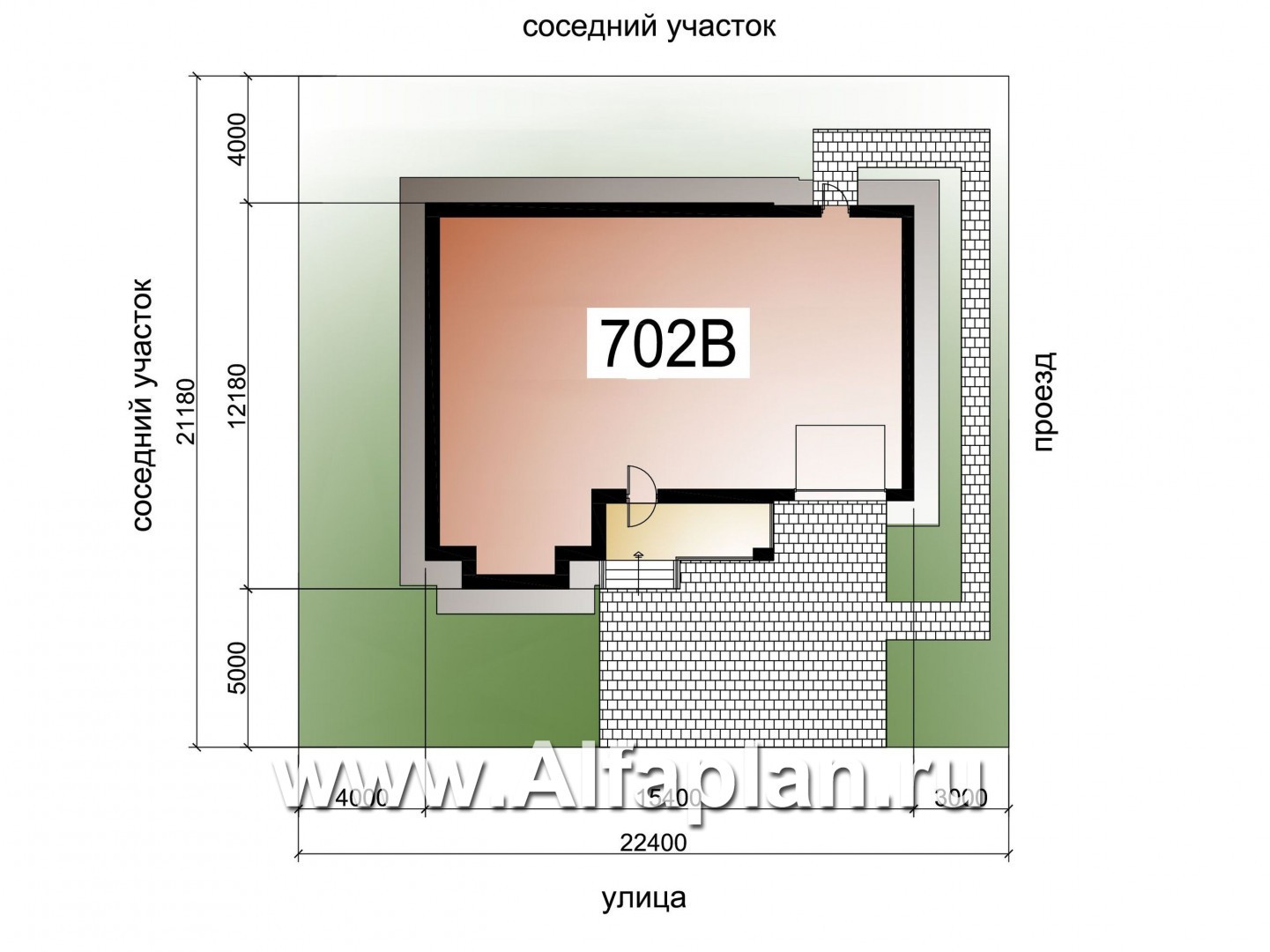 Проекты домов Альфаплан - «Вереск» — компактный и рациональный дом с гаражом - дополнительное изображение №1