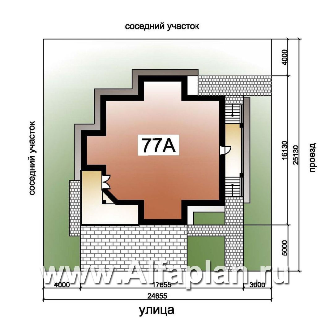 Проекты домов Альфаплан - «Три семерки» - трехэтажный загородный особняк, современный дизайн дома - дополнительное изображение №7